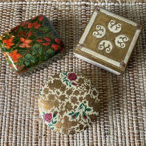 Bundle of Three Mid Century Decorative Trinket Boxes